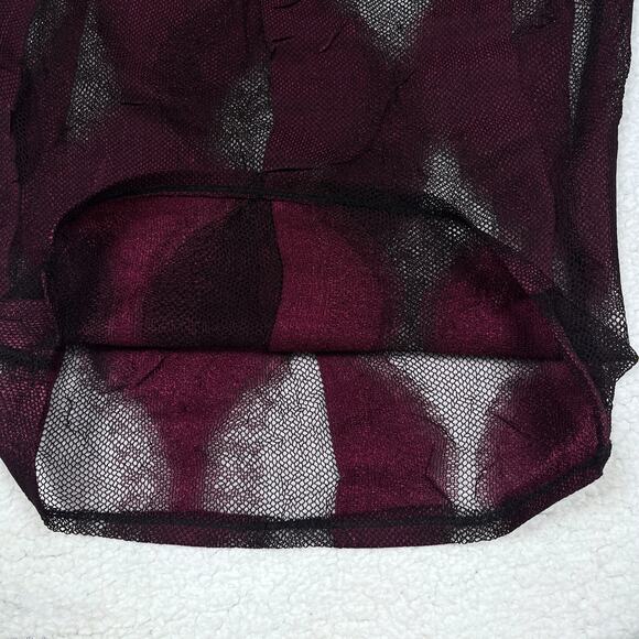 2001 Lip Service Hour of Darkness Blouse Top Purple Medium Y2K Vintage Goth - Picture 11 of 16